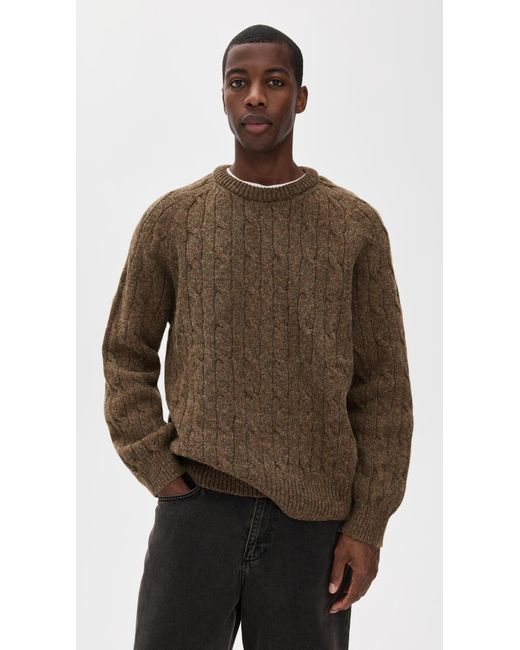 Howlin' By Morrison Brown Cable Guy Sweater for men