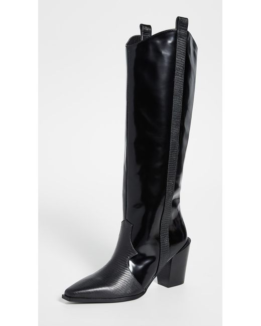 tall black cowboy boots
