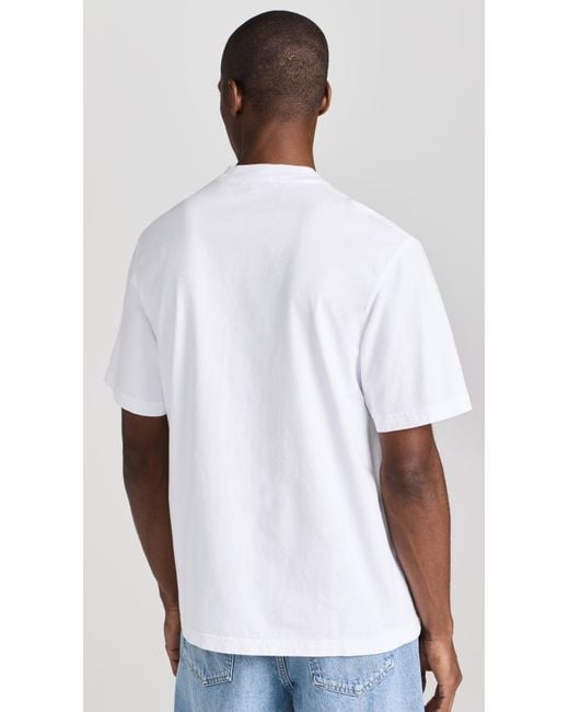 Agolde White Asha Mock Neck Tee for men