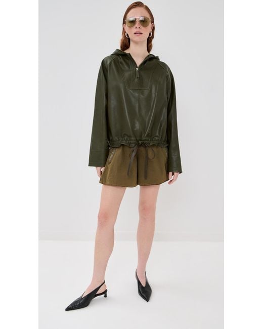 Co. Green Workwear Leather Pullover