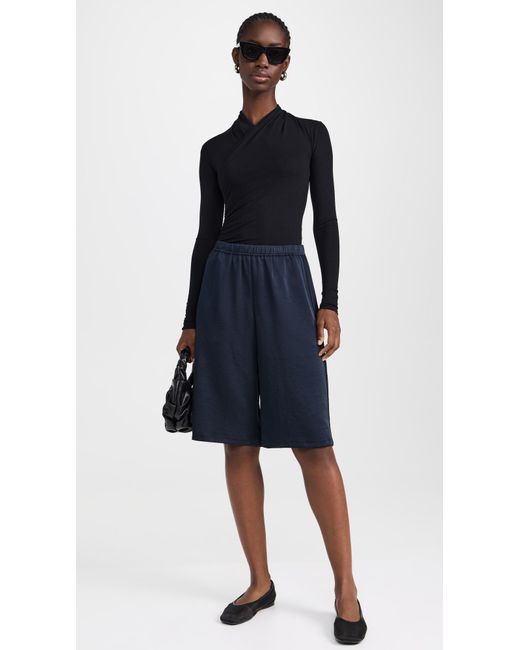 Vince Black Fixed Wrap Top