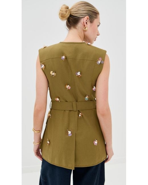 Ulla Johnson Green Twyla Vest