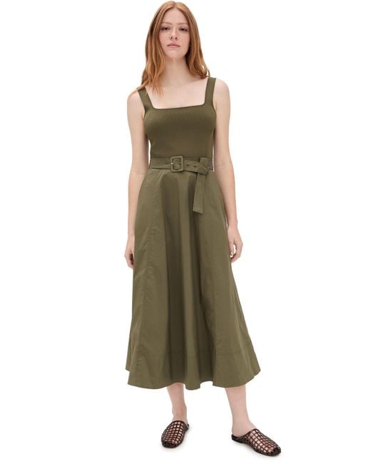 tanya taylor green dress Violeta Dress