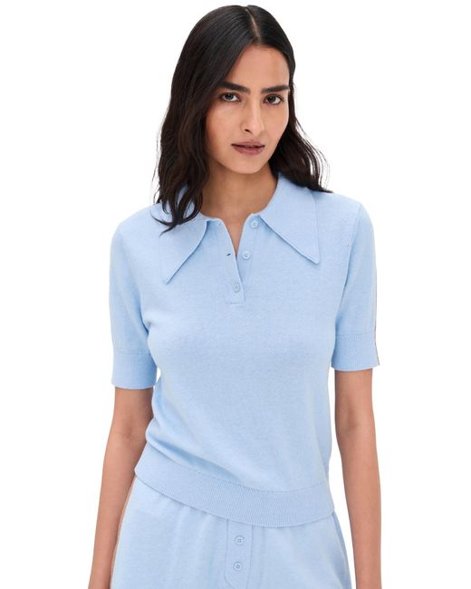 Le Bos Blue Short Sleeve Polo