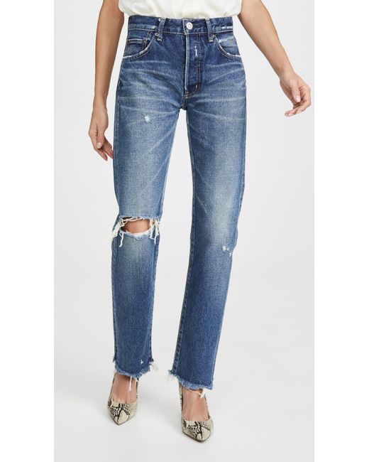 Moussy Denim Guilford Straight Jeans in 