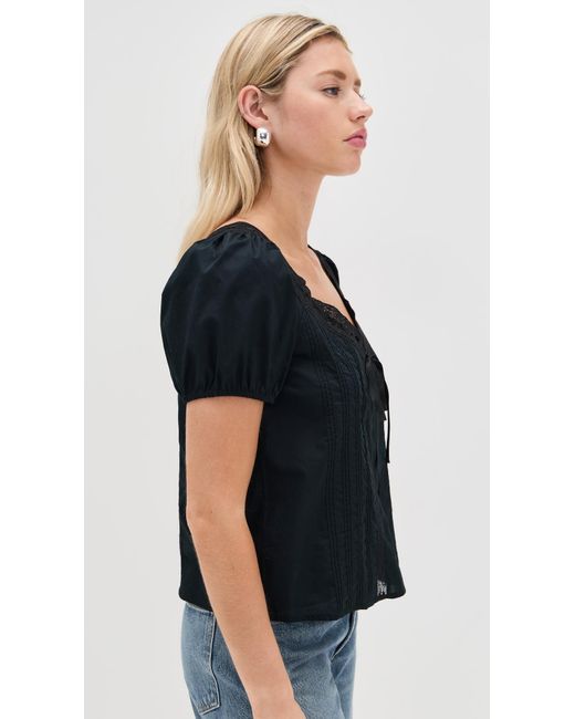 PAIGE Black Anzio Top