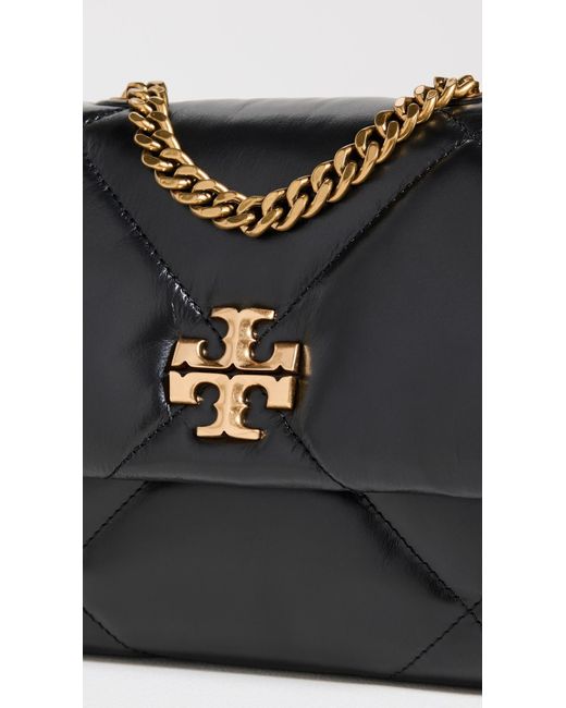 Tory Burch Black Kira Diamond Quilt Small Convertible Shoulder Bag