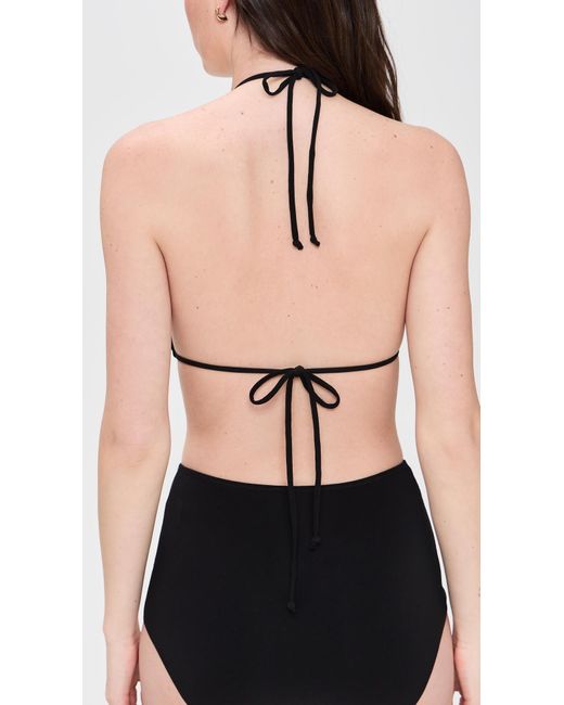 Norma Kamali Black String Bra