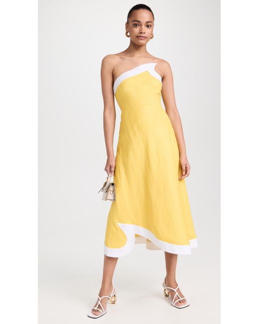 Staud Yellow Sirani Dress