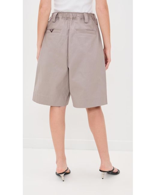 MERYLL ROGGE Natural Drawstring Chino Shorts