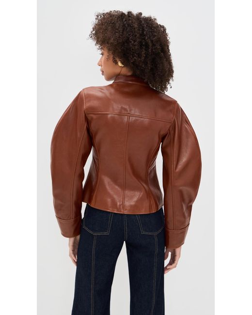 Ulla Johnson Blue Ilaria Leather Jacket