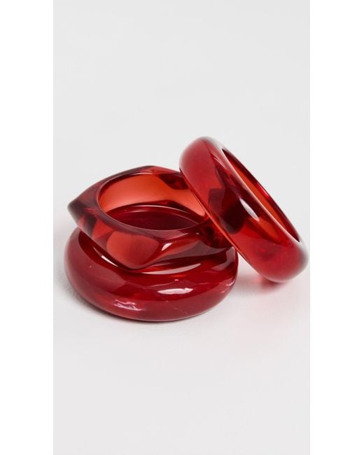 Luv Aj Red The Formentera Bangle Set