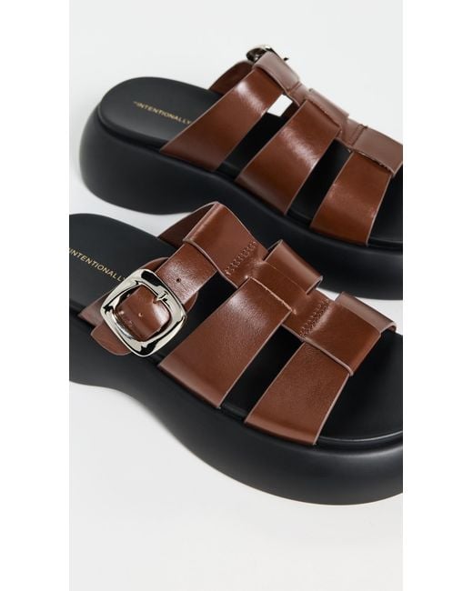 INTENTIONALLY ______ Brown Nell Sandals