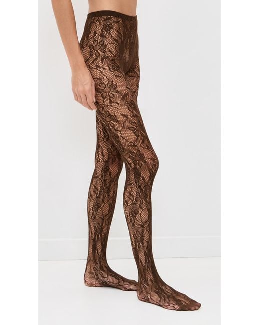 Stems Brown Aria Mesh Tights