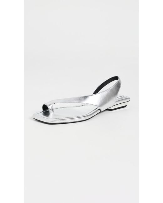 Rag & Bone White Liv Flat Sandals