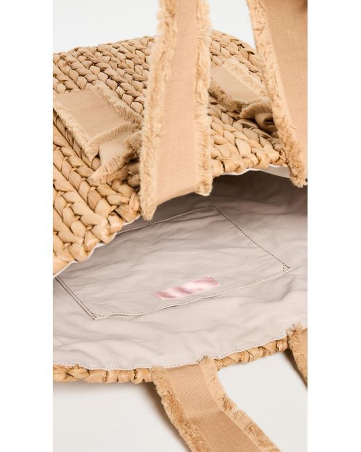 PAMELA MUNSON Natural Petite Isla Bahia Fringe Tote