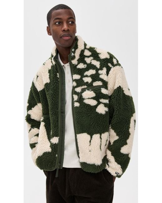 Obey Shaggy Sherpa Jacket in Black for Men | Lyst