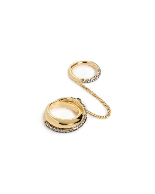 DEMARSON White Maxwell Ring Cuffs