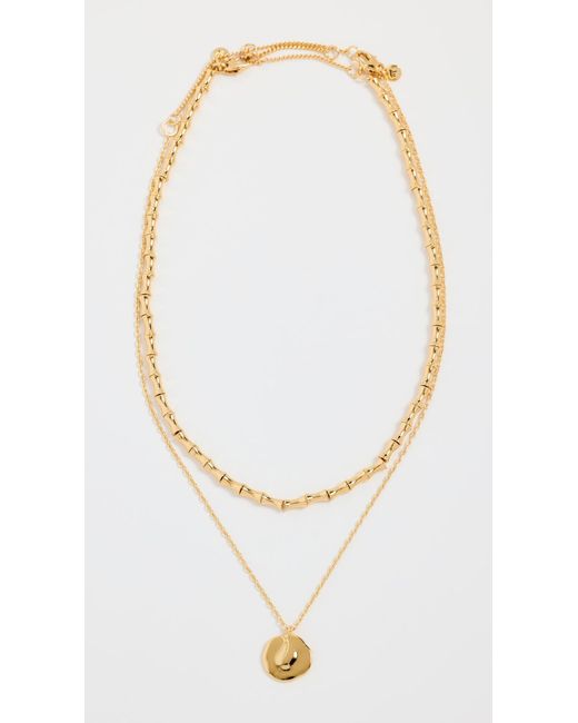 Madewell White Bamboo Layer Necklace Pack