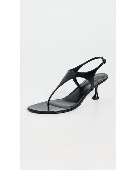 Proenza Schouler Black Tee Thong Sandals