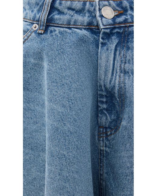 AMI Blue Flare Mini Skirt