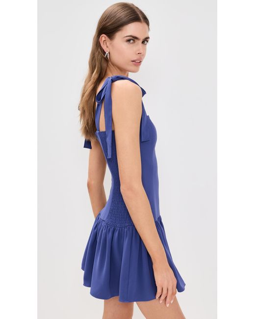 Amanda Uprichard Blue Rudi Dress