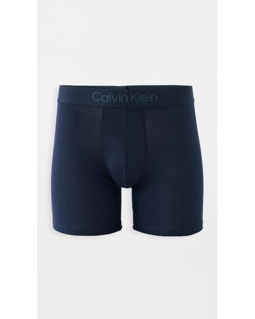 Calvin Klein Blue Ultra Soft Modal Boxer Briefs 3 Pack for men