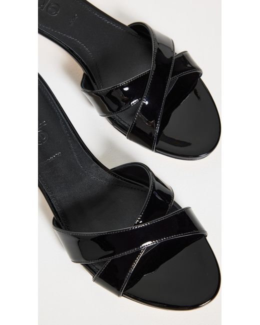 Aeyde Black Stina Patent Calf Leather Sandals