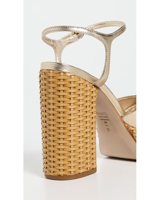 SCHUTZ SHOES Multicolor Keefa Straw Platform Sandals