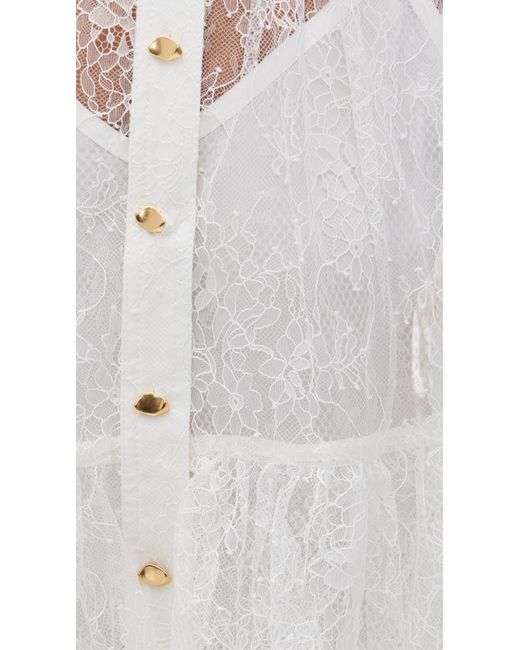 Aje. White Primrose Blouse