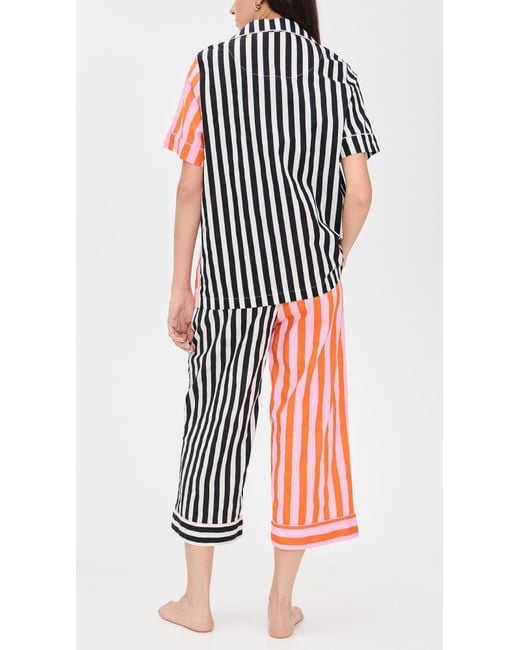 Printfresh Red Short Sleeve Cropped Pajama Set