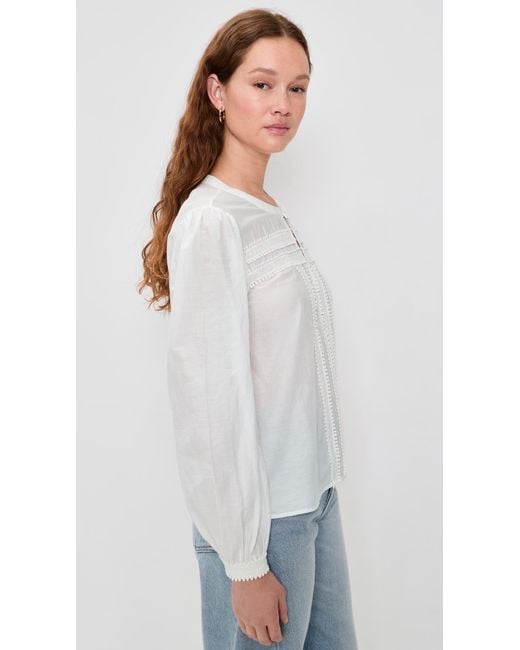 Re/done White Tate Blouse