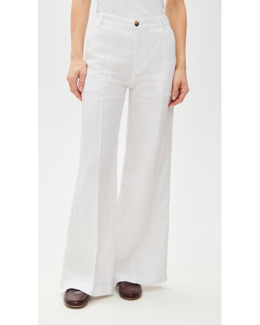 Madewell White The Zoe Relaxed Wide Pants