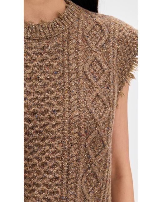 R13 Black Boyfriend Cable Sweater Vest