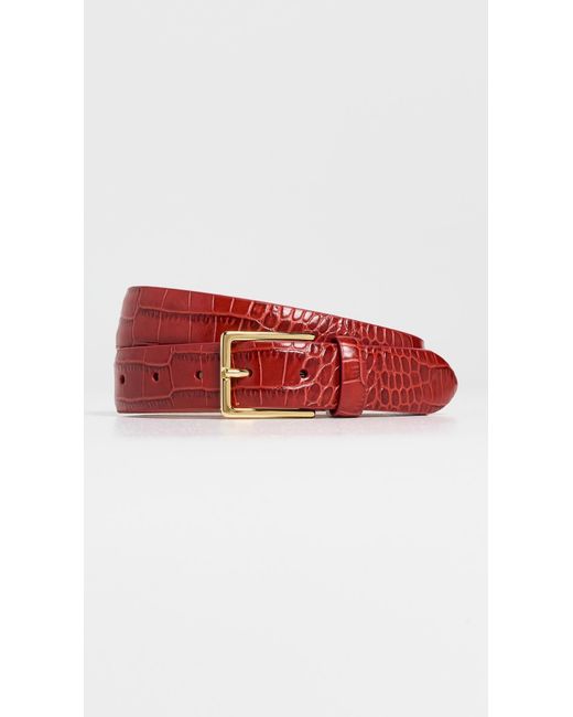 Andersons Red Narrow Semi Formal Crock Print Belt