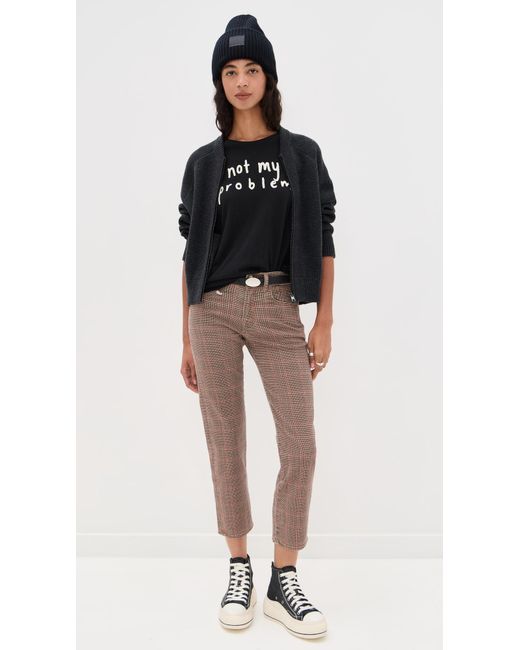 R13 Black Not My Problem Boy Tee