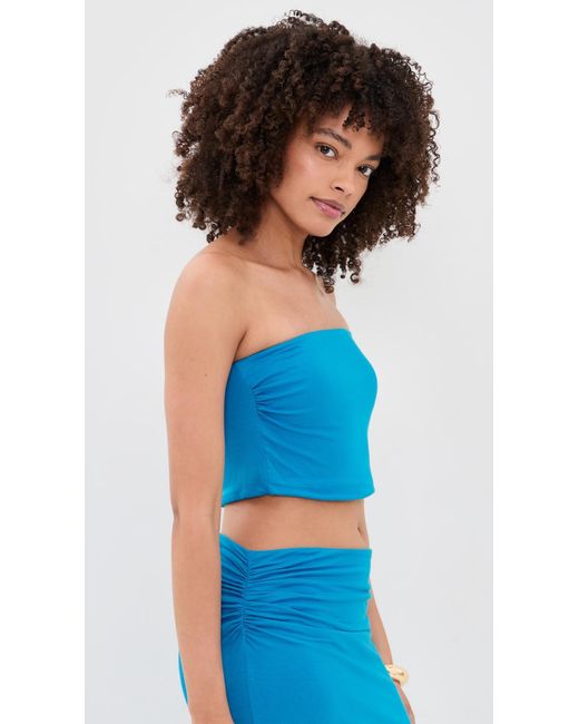 Ramy Brook Blue Solid Raya Top