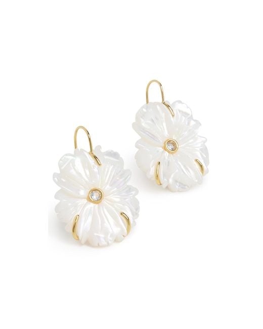 Lizzie Fortunato White New Bloom Earrings