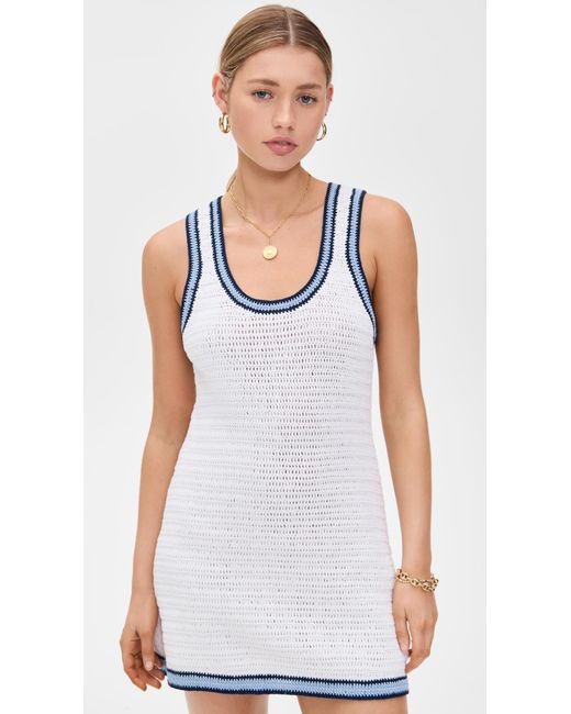 The Upside White Elsa Crochet Mini Dress