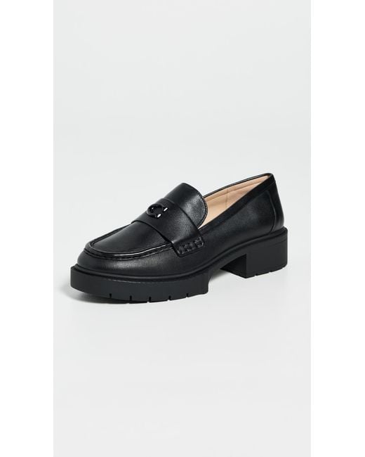 COACH Black Leah Loafers