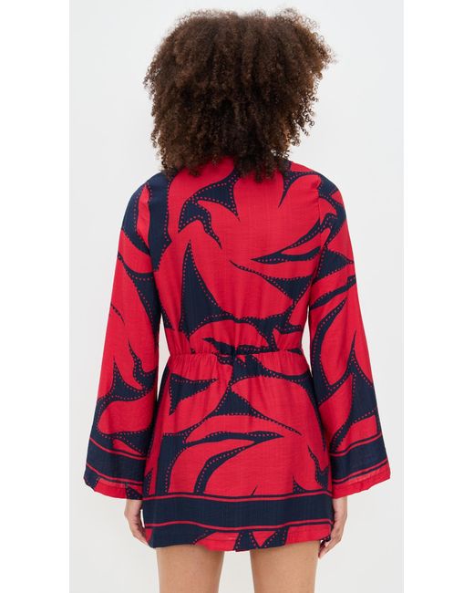 Seven Wonders Red Arlette Sleeved Mini Dress