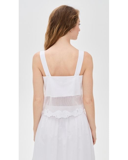 Rag & Bone White Clem Lace Tank