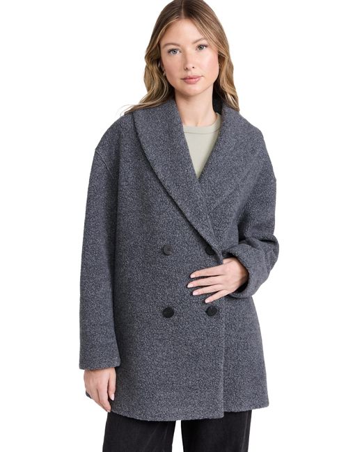 Harris Wharf London Blue Shawl Collar Jacket