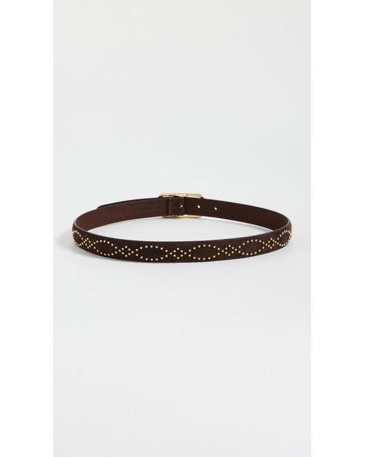Veronica Beard Black Studded Loop Belt