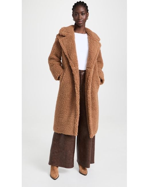 Ugg Brown Gertrude Long Teddy Coat