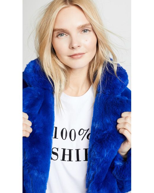Apparis sophie faux fur coat black 2025