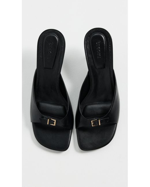 Jonathan Simkhai Black Carey Leather Mules