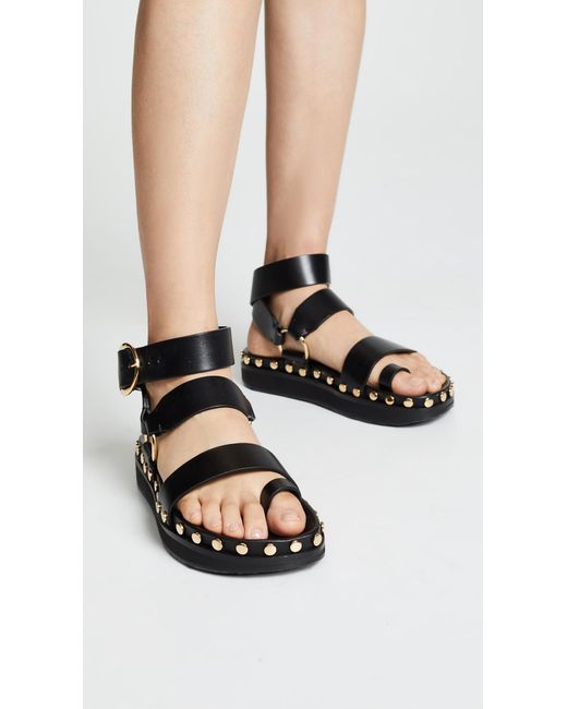 Isabel Marant Nirvy Sandals in Black | Lyst