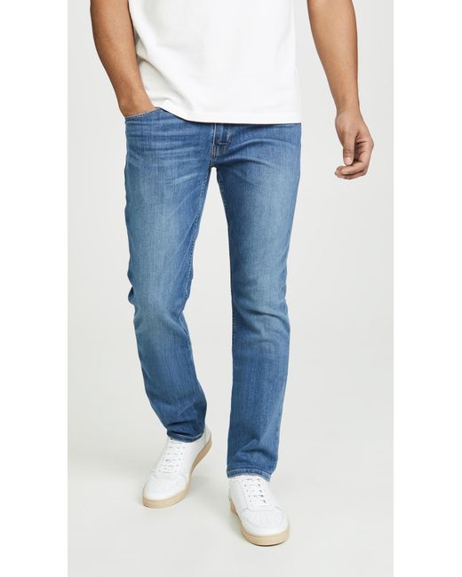 PAIGE Blue Federal Transcend Vintage Slim Straight Jeans for men