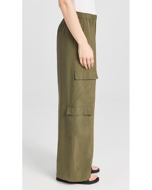 Madewell Green Pull-on Wide-leg Cargo Pants